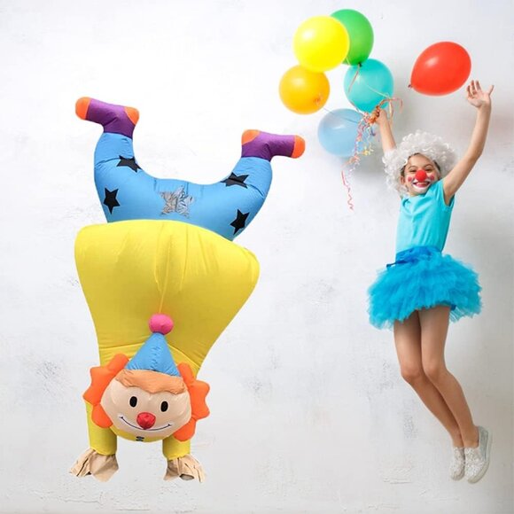Inflatable Clown Costume Fancy Dress Funny Costume for Halloween Party Costume - Picture 6 of 8